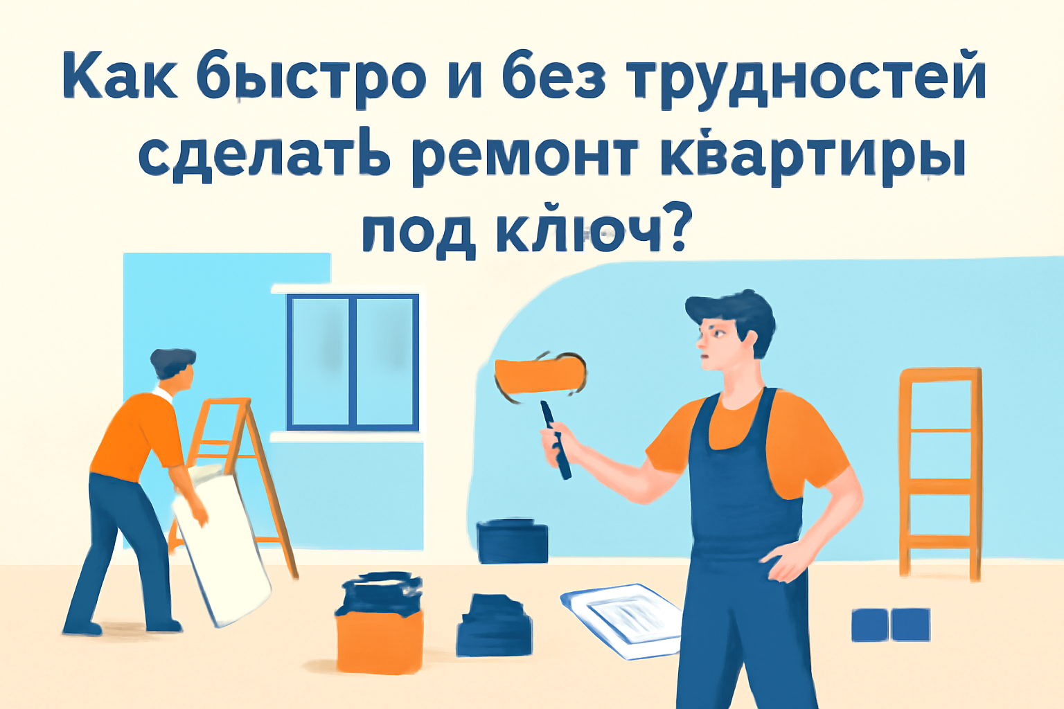 Как быстро и без трудностей сделать ремонт квартиры под ключ?